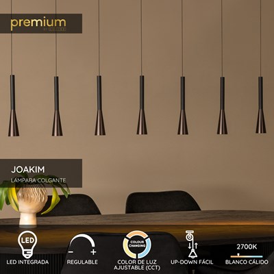 Lucide JOAKIM - Lámpara colgante - LED Regul. - CCT - 7x6,2W 2700K/4000K - Café | Premium